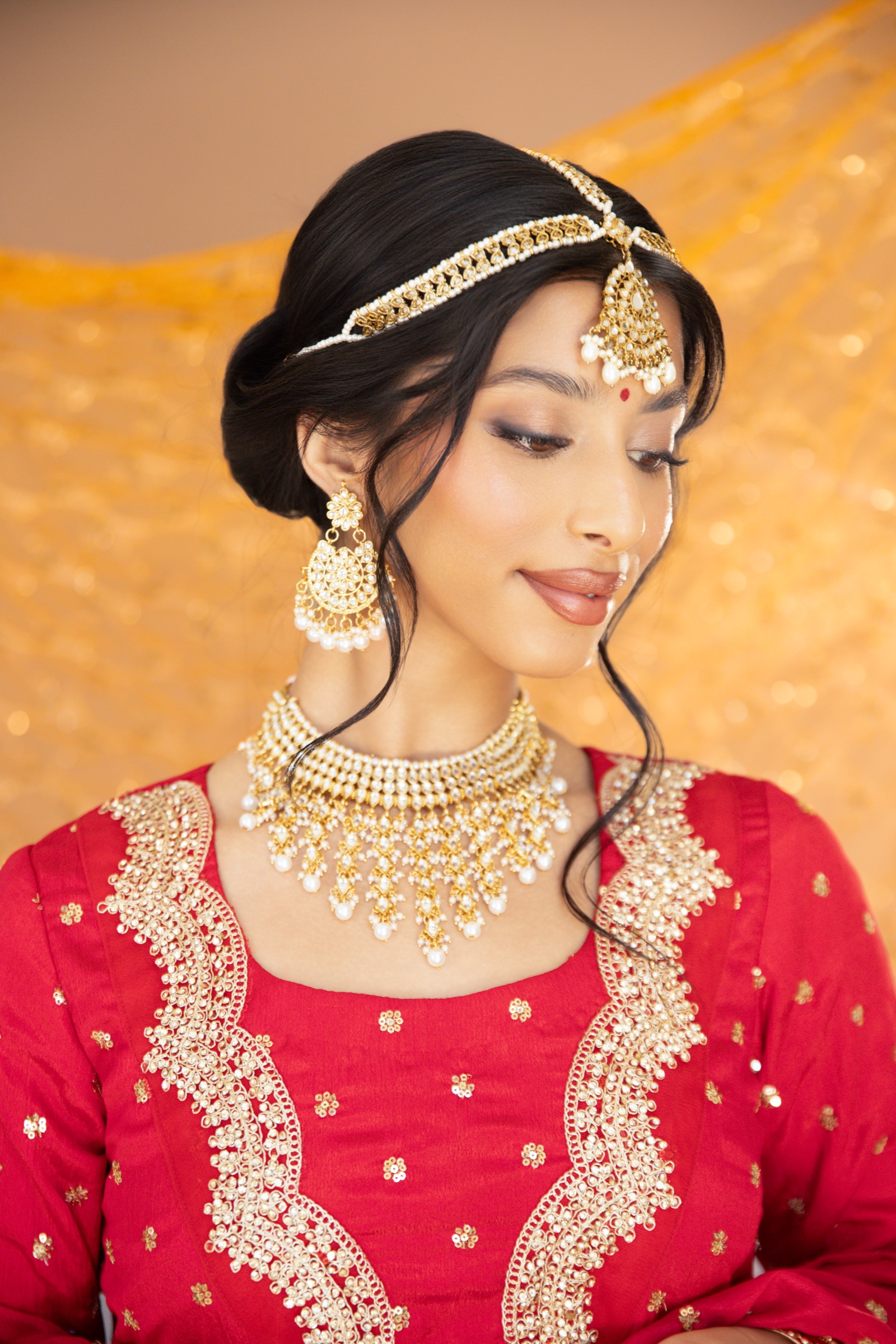 Stunning bridal portrait makeup and hair Los Angeles wedding beauty